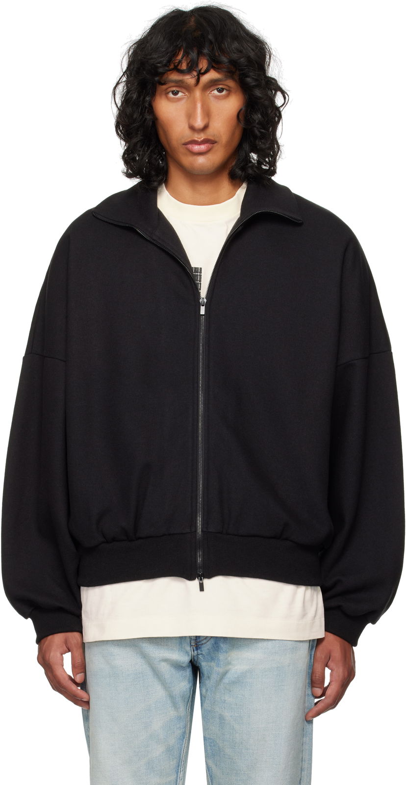 Bomber-takki Fear of God Cotton Wool High Neck Jacket Musta | FG24FW30-025CWT