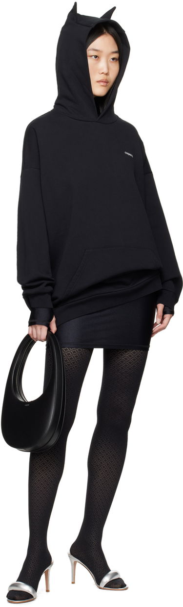Huppari Coperni Coperni Hooded Minidress Musta | COPJS62523, 3