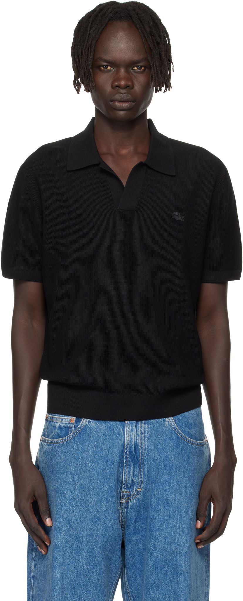 Poolopaita Lacoste Lacoste Open Collar Polo Musta | AH5186_031