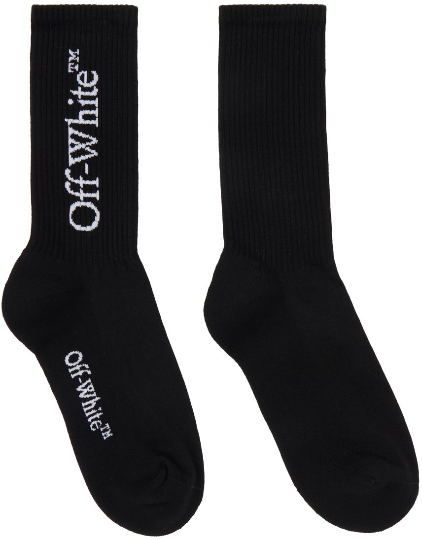 Sukat Off-White Off-White Mid Calf Socks with Logo Musta | OMRA085C99KNI0011001, 0