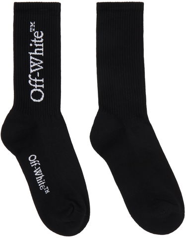 Sukat Off-White Off-White Mid Calf Socks with Logo Musta | OMRA085C99KNI0011001, 0