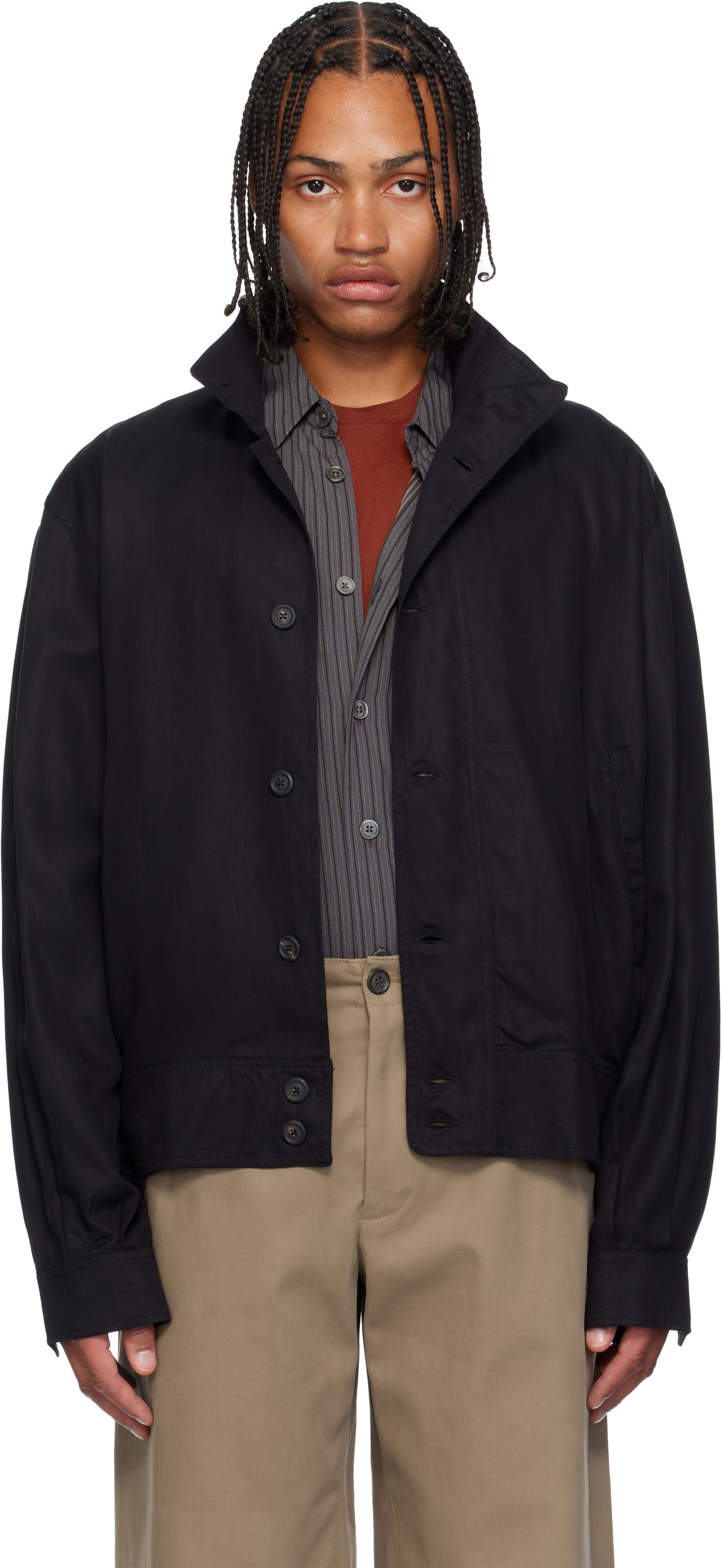 Bomber-takki OUR LEGACY Mock Bomber Jacket Musta | M4252MDB, 0