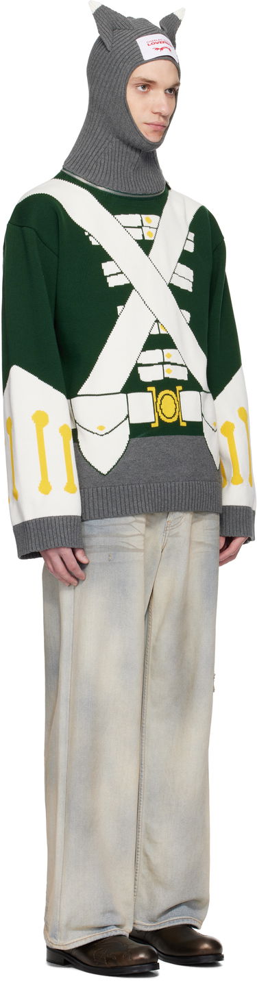 Villapaita Charles Jeffrey Loverboy Charles Jeffrey LOVERBOY Knit Balaclava and Toy Soldier Sweater Vihreä | 54090101, 1