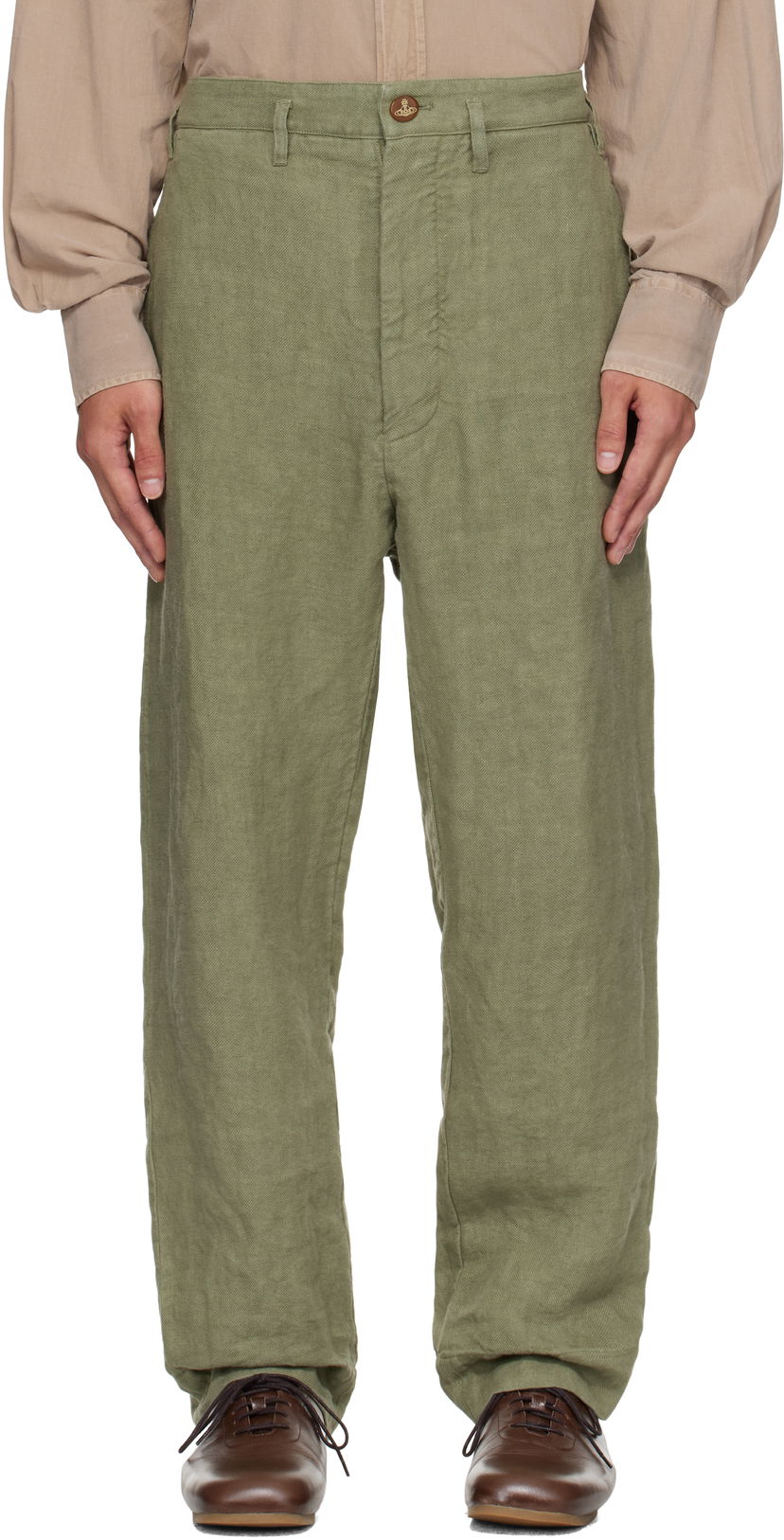 Housut Vivienne Westwood Vivienne Westwood Cruise Cropped Trousers Vihreä | 2F01000L-W012E-