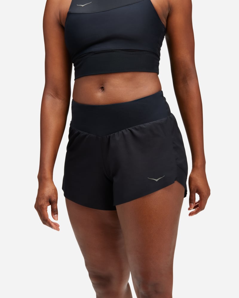 Shortsit Hoka One One Glide 4 Inch Running Shorts Musta | 1151091-BLK