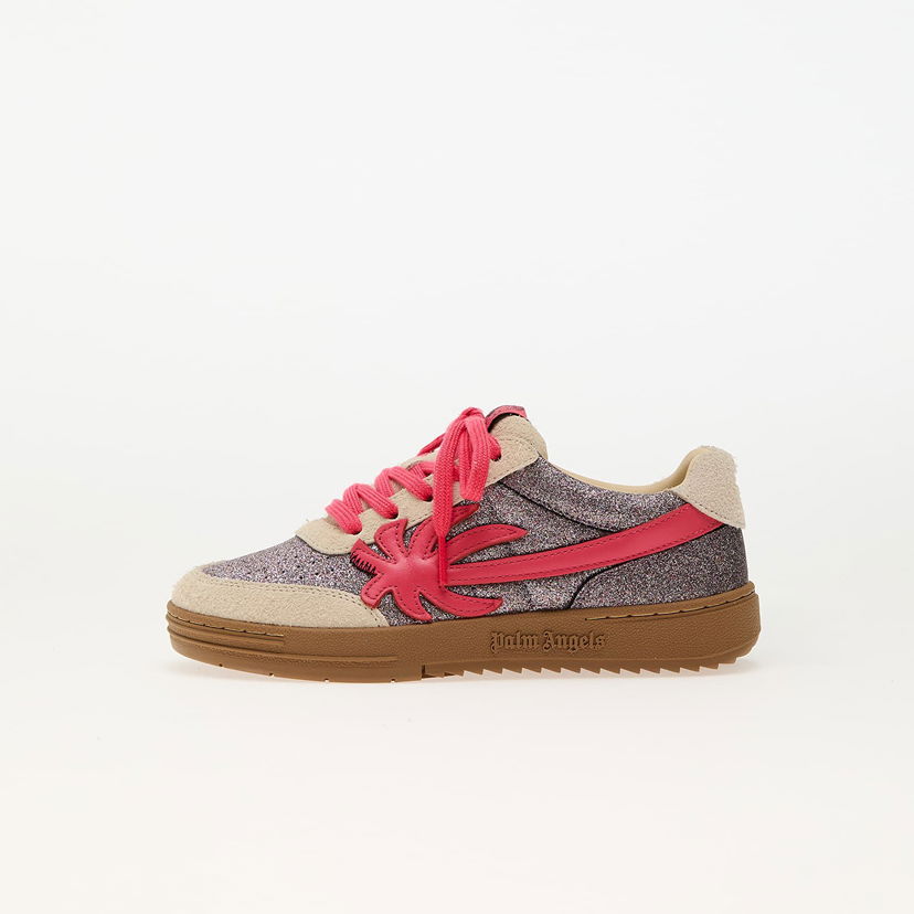 Tennarit ja kengät Palm Angels Kids Palm Beach University Glitter Silver Violetti | PGIA014S25LEA0017229