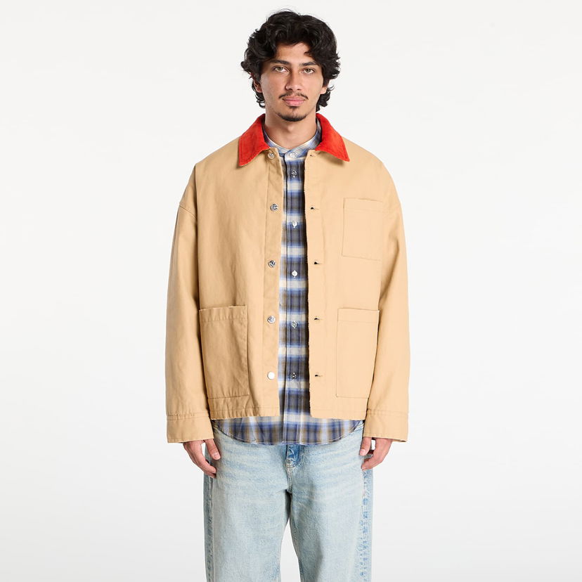 Takki A.P.C. A.P.C. x Marc Jacobs Lined Jacket With Contrast Collar Beige | COHKM-M32012 CAB