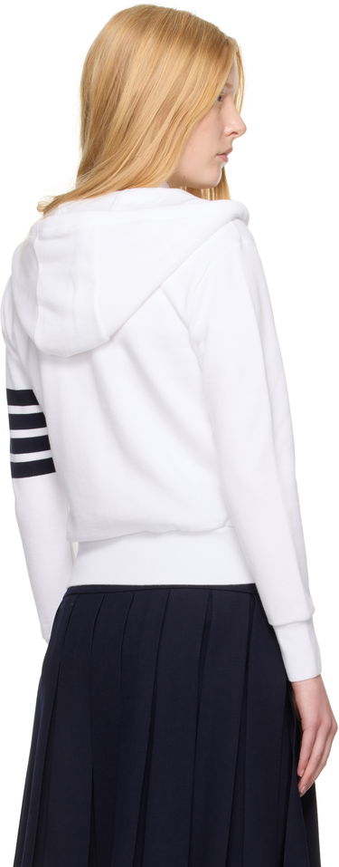 Huppari Thom Browne Thom Browne Classic Zip Up Hoodie Valkoinen | FJT400A-00535, 2