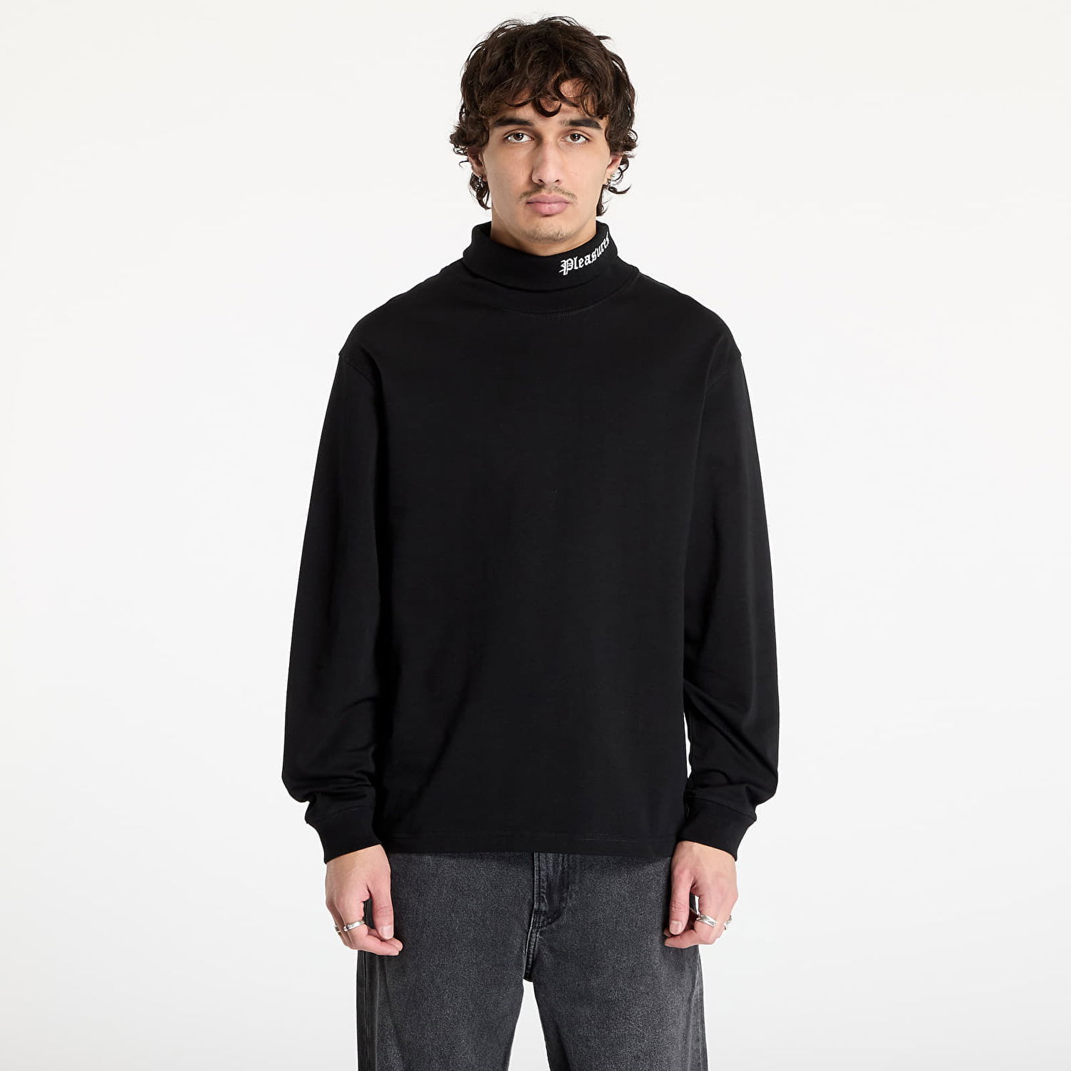 T-paita Pleasures Turtleneck T-Shirt Musta | P24W026 BLACK, 0