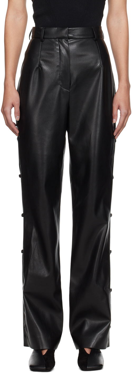 Housut Nanushka Felina Vegan Leather Trousers Musta | NW24RSPA00899