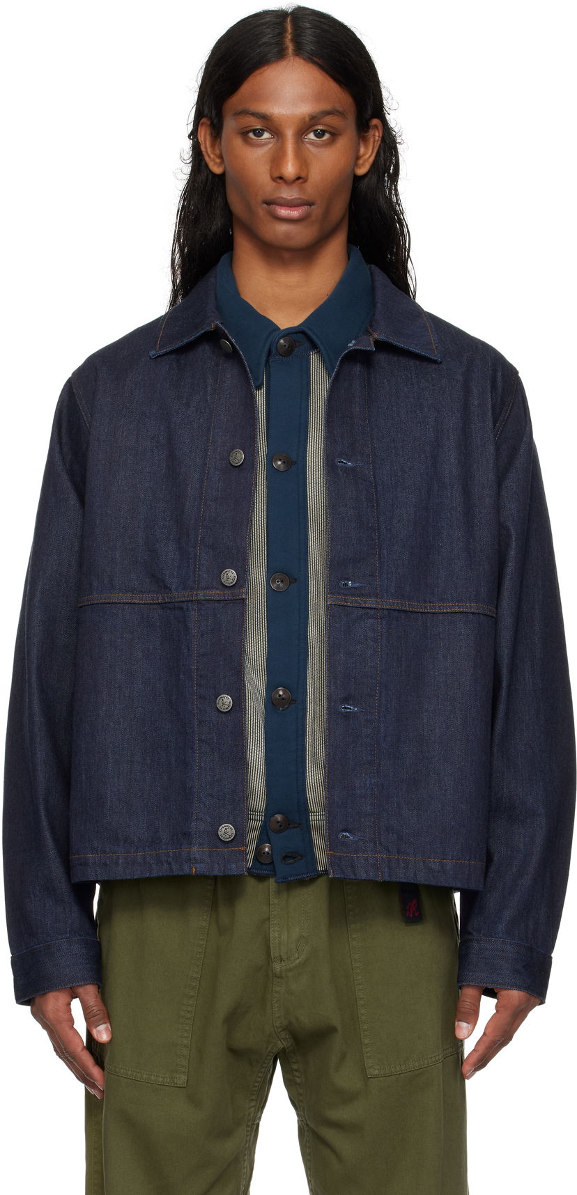 Takki GRAMICCI Gramicci Denim Jacket Tummansininen | G5SM-J005