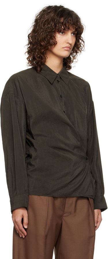 Paita LEMAIRE Lemaire Straight Collar Twisted Shirt Ruskea | SH1141 LF1308, 1