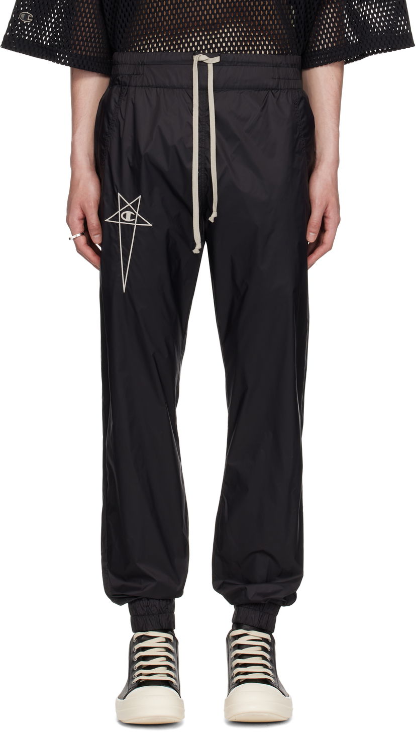 Verryttelyhousut Rick Owens Rick Owens Champion Edition Joggers Sweatpants Musta | CM01E1686 CHNY NYLON