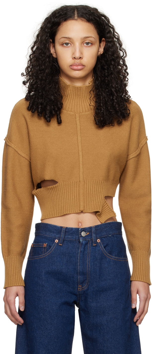 Villapaita Maison Margiela MM6 Boxy Sweater Beige | S52HA0283 S18444