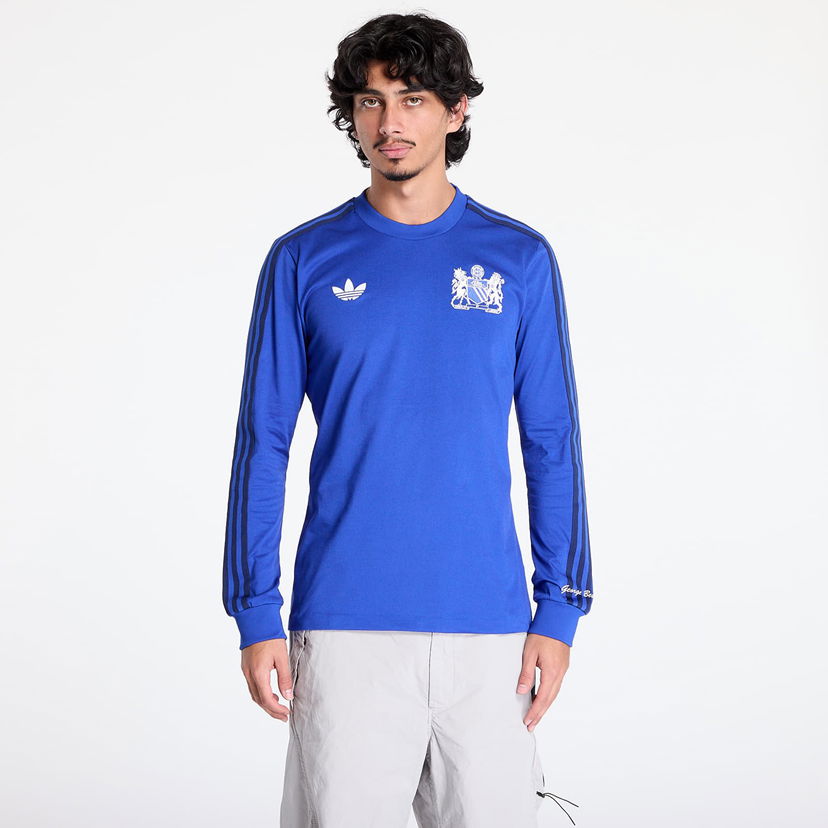 T-paita adidas Originals Manchester United George Best Long Sleeve Jersey Sininen | IV7536