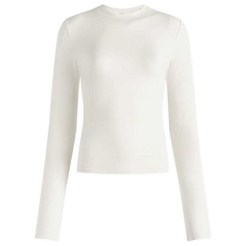 T-paita SKIMS SKIMS Cotton Jersey Long Sleeve T-Shirt, Size Medium Valkoinen | AP-TSH-0647-MBL