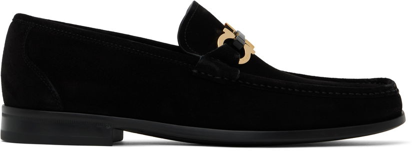 Tennarit ja kengät FERRAGAMO Salvatore Ferragamo Gancini Ornament Suede Loafers Musta | 778758