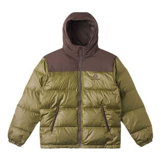 Puffer takki Converse Short Down Hooded Jacket Vihreä | 10025252-A03