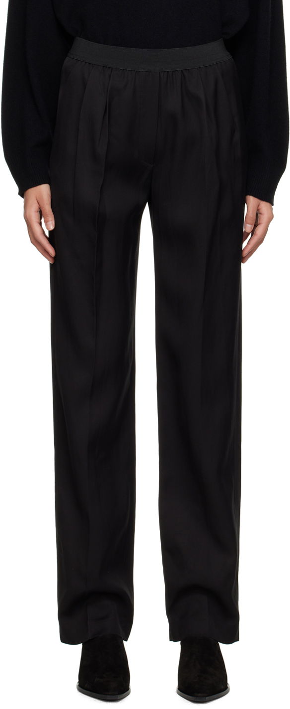 Housut Loulou de Saison Loulou de Saison Takaroa Trousers Musta | TAKAROA