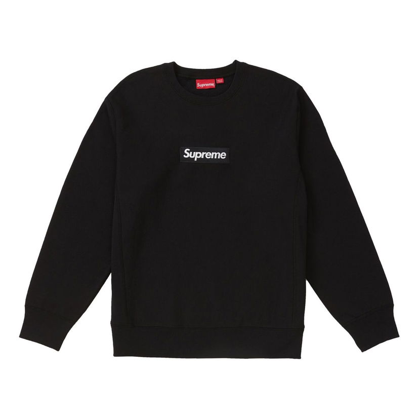 Villapaita Supreme Supreme FW18 Box Logo Crewneck Pullover Fleece Lined Musta | SUP-FW18-1070