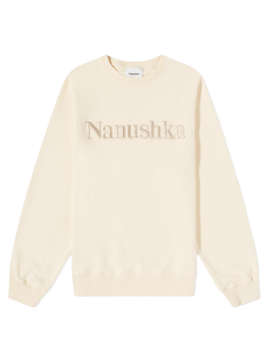 Huppari Nanushka Remy Logo Crew Sweat Beige | NM21RSSW01071