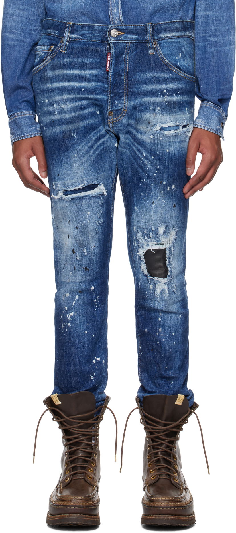 Jeans DSQUARED2 Dsquared2 Cool Guy Ripped Wash Jeans Sininen | S74LB1635_S30872