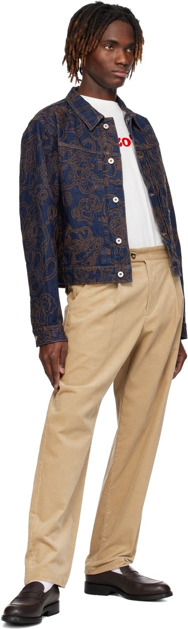 Takki KENZO Kenzo Paris VERDY Edition Embroidered Denim Trucker Jacket Sininen | FF55DV3096V1, 3
