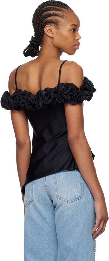 Tankkitoppi Coperni Coperni Ruffle Camisole Top Musta | COPT79F5001, 2