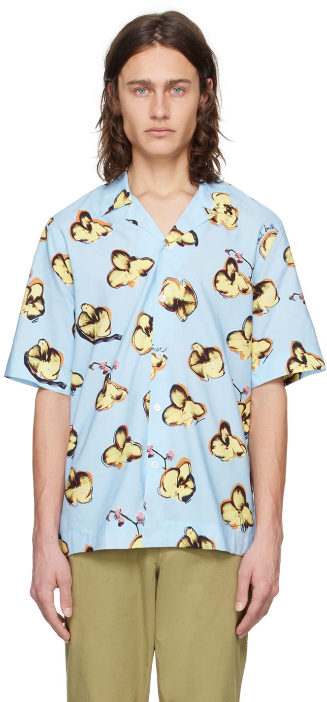 Paita Paul Smith Paul Smith Orchid Print Shirt Sininen | M1R-905U-M02333-40