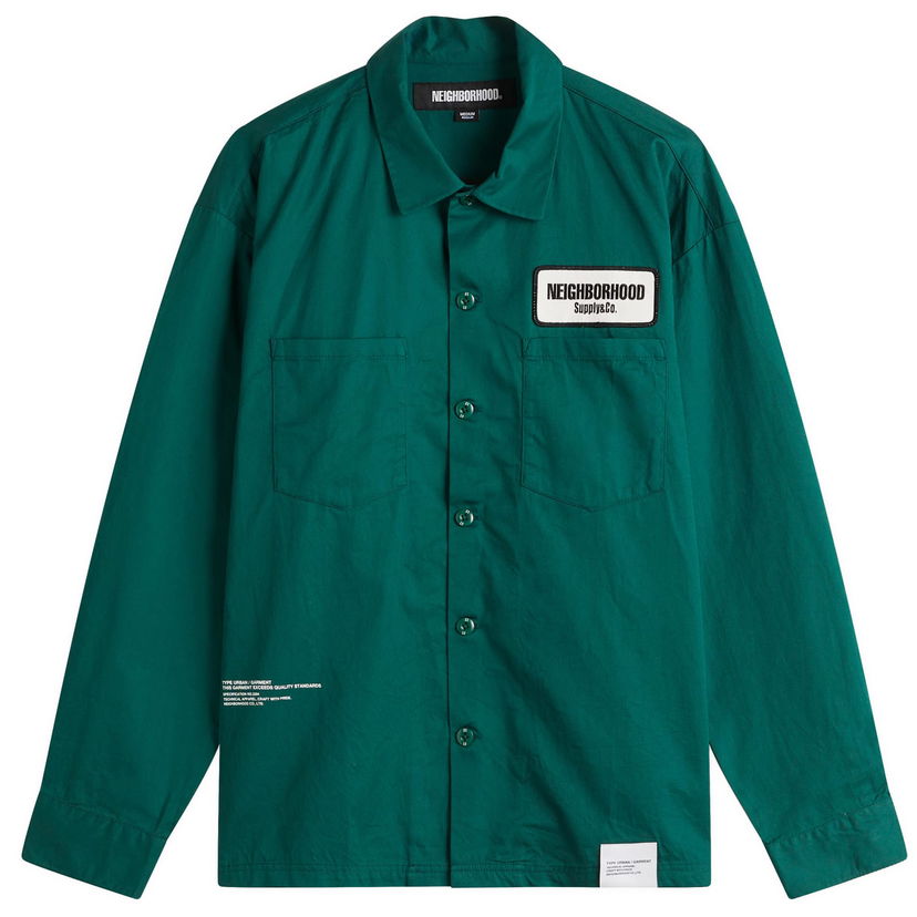 Paita Neighborhood Classic Work Shirt Vihreä | 251TSNH-SHM03-GRN