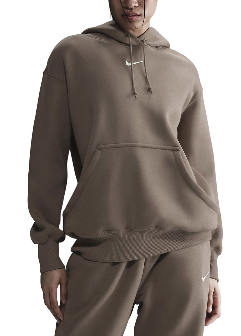 Huppari Nike Nike Phoenix Fleece Hoodie Ruskea | dq5860-233