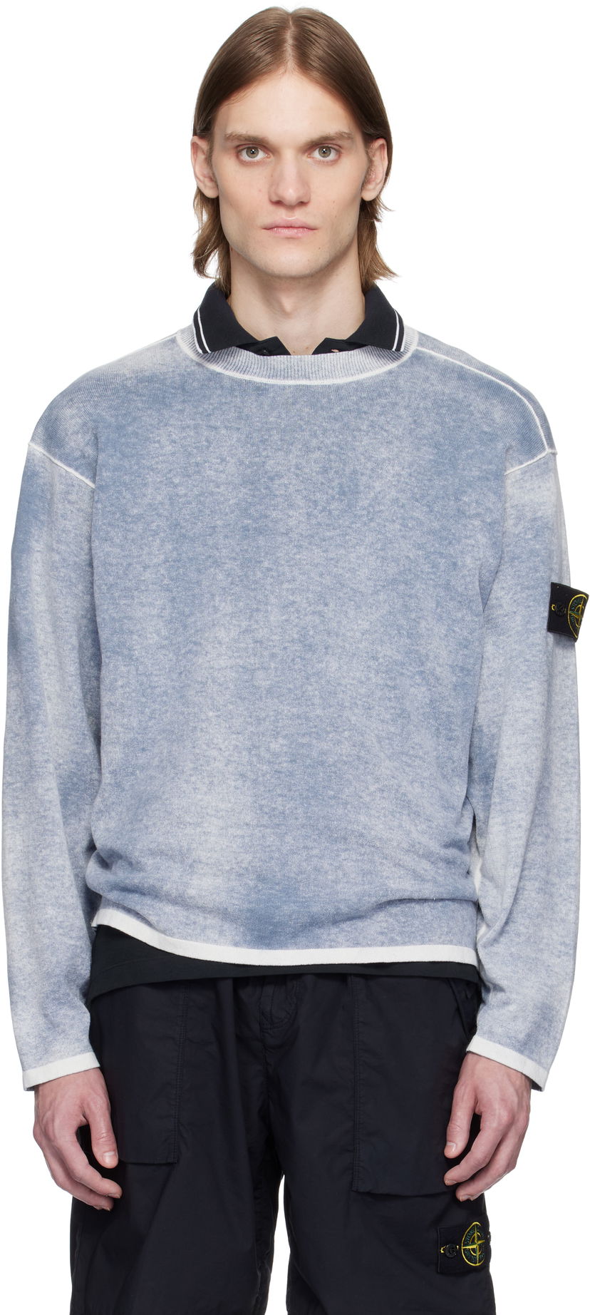 Villapaita Stone Island Stone Island Raw Hand Light Organic Cotton Sweater Sininen | K1S15 5100030 S00Z2