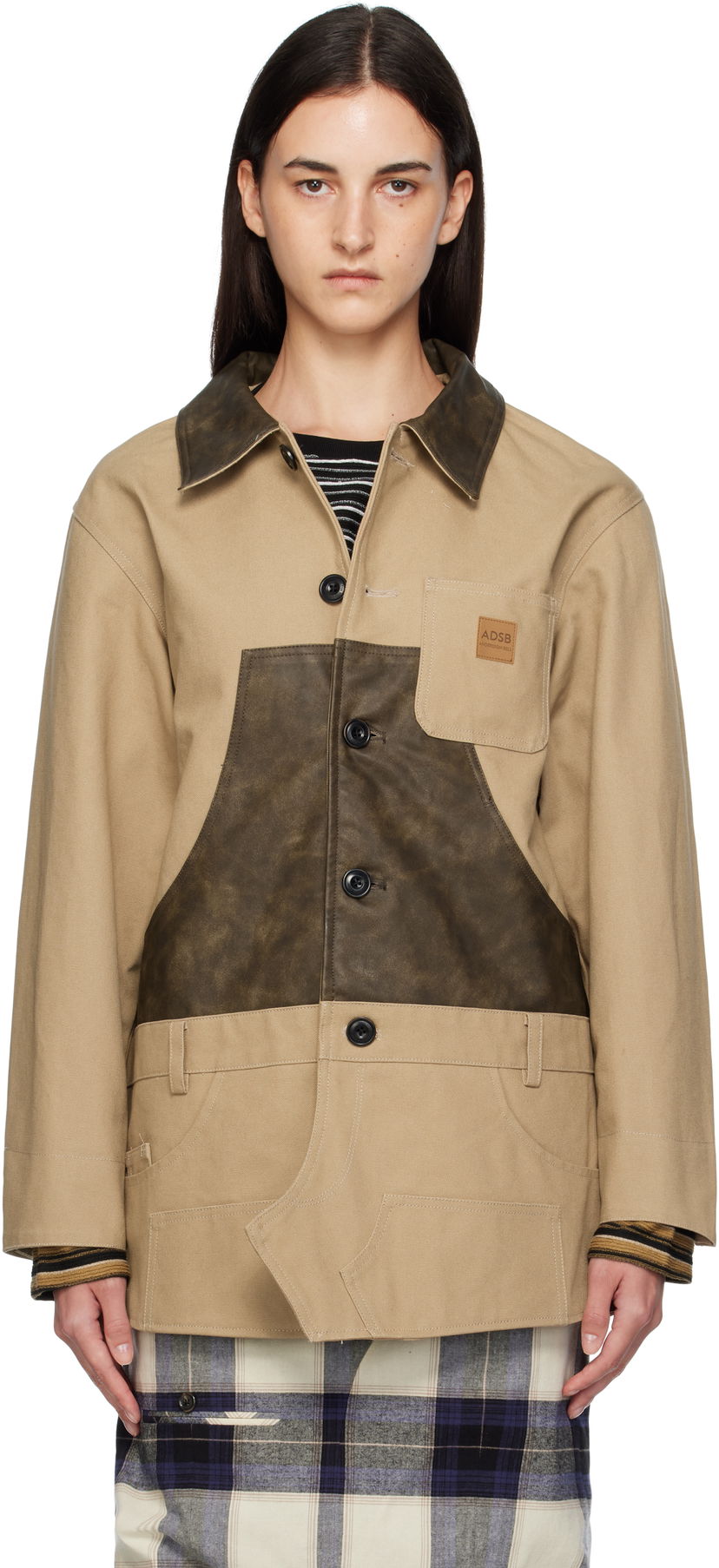 Takit Andersson Bell Andersson Bell Carpenter Shorts Inserted Coat Beige | awa720w