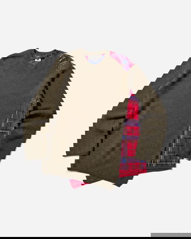 Villapaita Comme des Garçons Asymmetric Paneled Sweater Vihreä | PP-N006-W25 1, 1