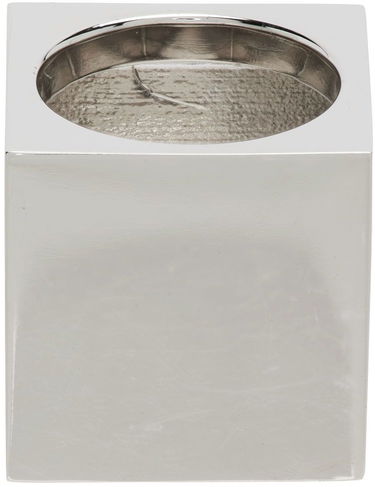 Sormus We11done Square Logo Dice Ring Metallinen | WD-AJ1-22-703-U-BW, 2