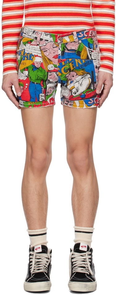 Shortsit ERL ERL Printed Denim Shorts Monivärinen | ERL06P102, 0