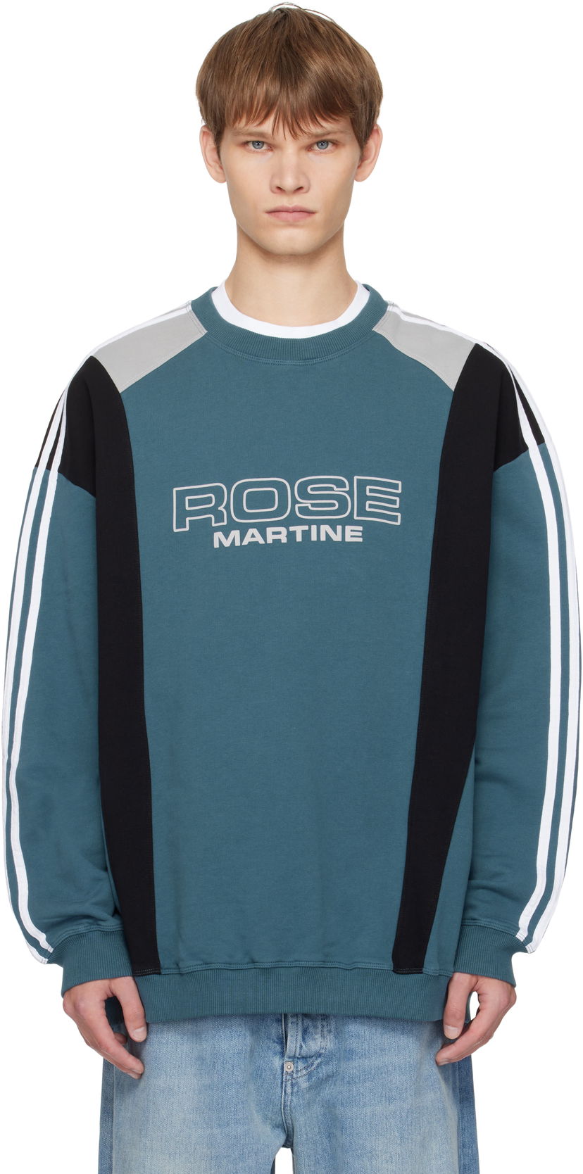 Huppari Martine Rose Martine Rose Panelled Sweatshirt Turkoosi | 673JS01529D