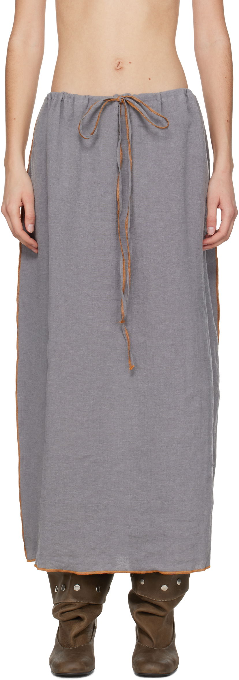 Hame Baserange Max Maxi Skirt Harmaa | SKMX-LC-SP25