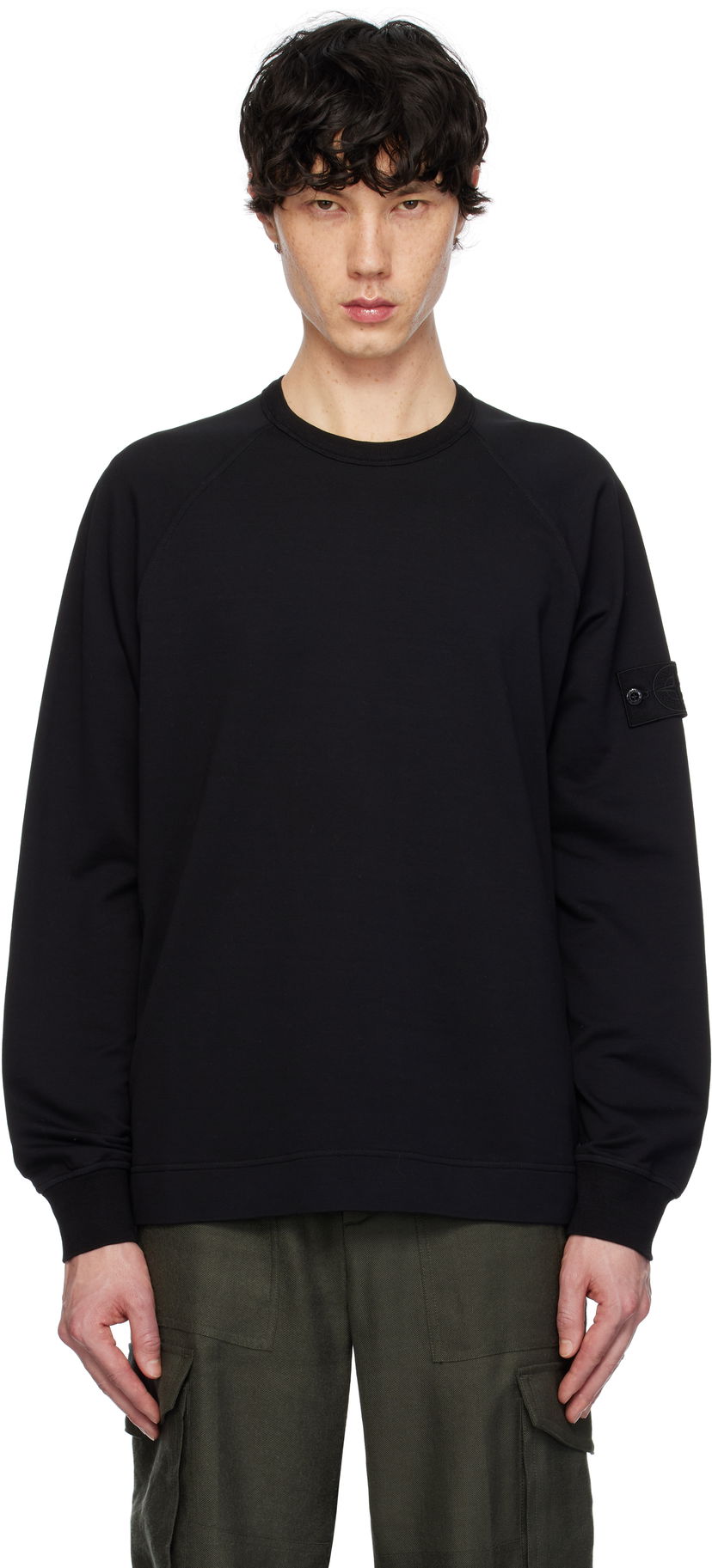 Villapaita Stone Island Stone Island Garment Dyed Sweatshirt Musta | K1S15 6100011 S00F3