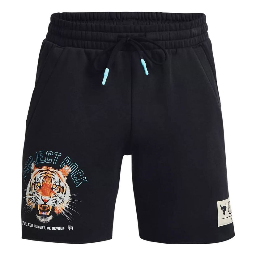 Shortsit Under Armour Project Rock Rival Graphic Shorts Musta | 1377808-001