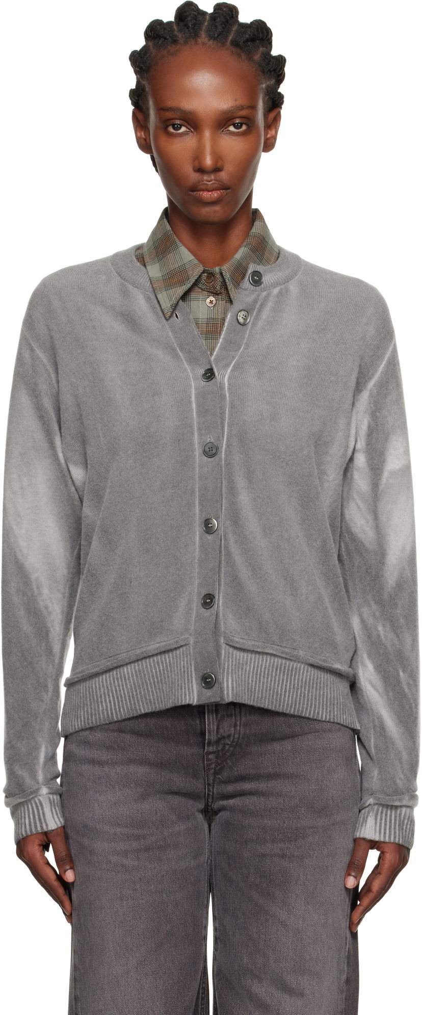 Villapaita OUR LEGACY OUR LEGACY Dual Cardigan Harmaa | W4253DG