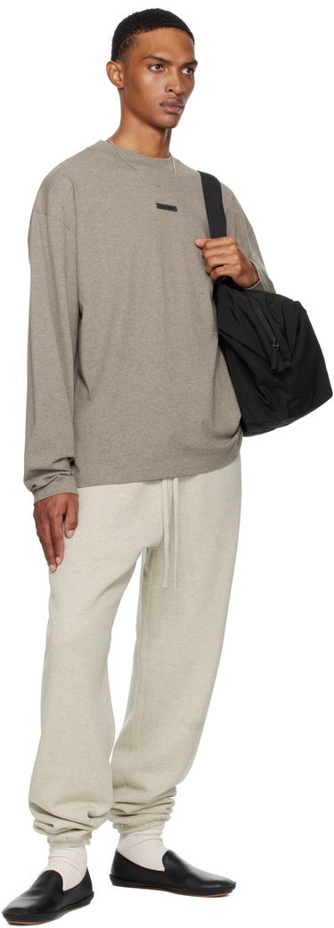 T-paita Fear of God Fear of God ESSENTIALS Classic Fit Long Sleeve T-Shirt Harmaa | 125SP254203F, 3