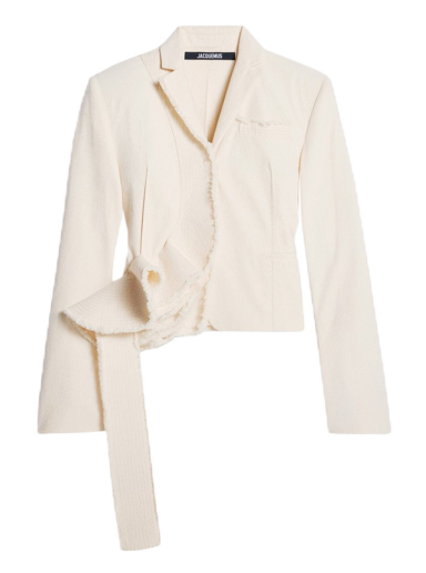 Takki Jacquemus La Veste Artichaut Frayed Ruffles Beige | 231JA030-1053-110