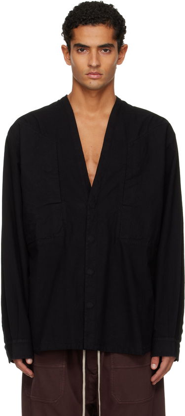 Paita Rick Owens Concordians Larry Jumbo Fogpocket Shirt Musta | DU02E7298 CL, 0