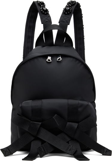 Reppu Simone Rocha Simone Rocha Beaded Utility Bow Backpack Musta | BAG179TB-M 0761, 0