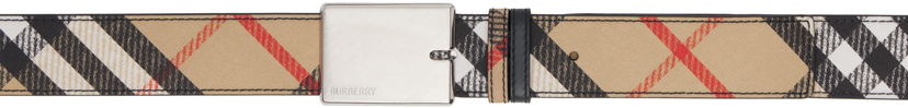 Vyöt Burberry Burberry Check B Cut Reversible Belt Beige | 8103771