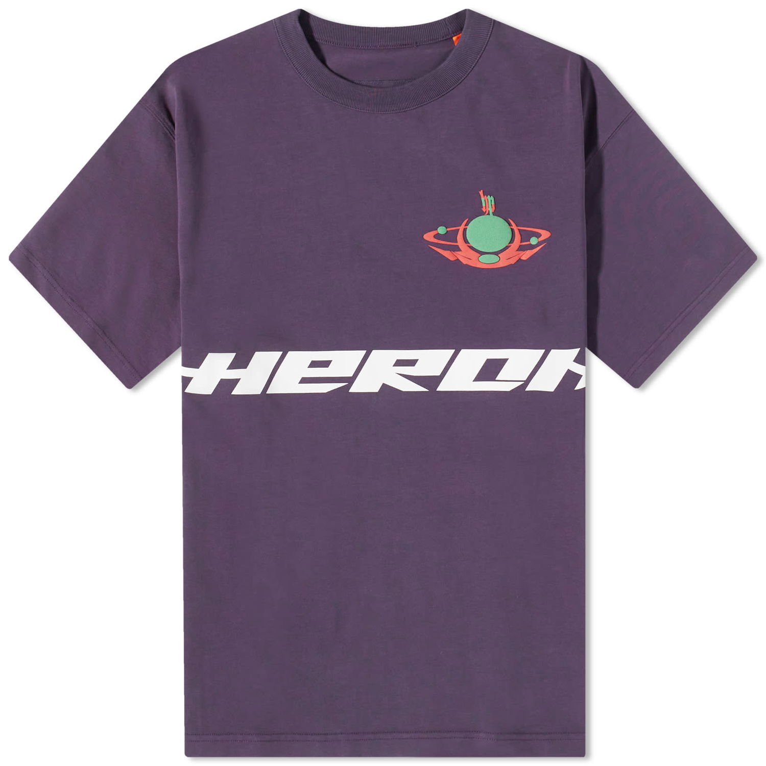 T-paita HERON PRESTON Globe Burn T-Shirt Violetti | HMAA032F23JER0173750, 0