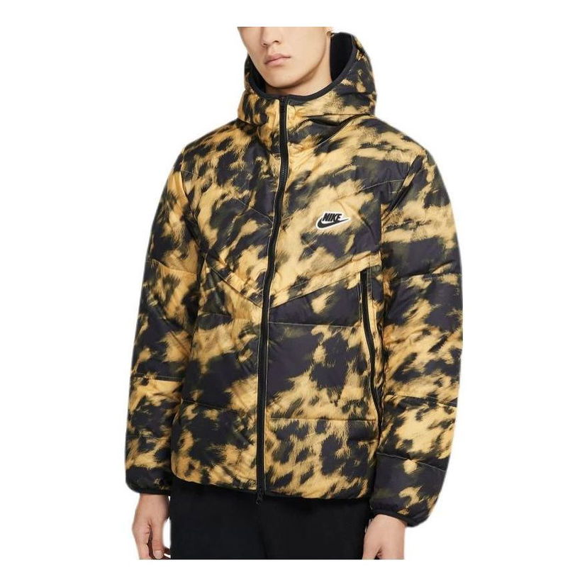 Puffer takki Nike Windrunner Camouflage Hooded Jacket Keltainen | CU4407-700