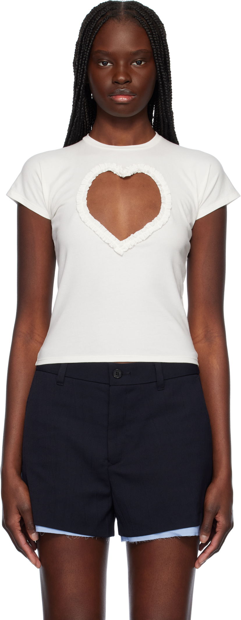 T-paita Ambush AMBUSH Heart Cutout T-Shirt Valkoinen | 12115402
