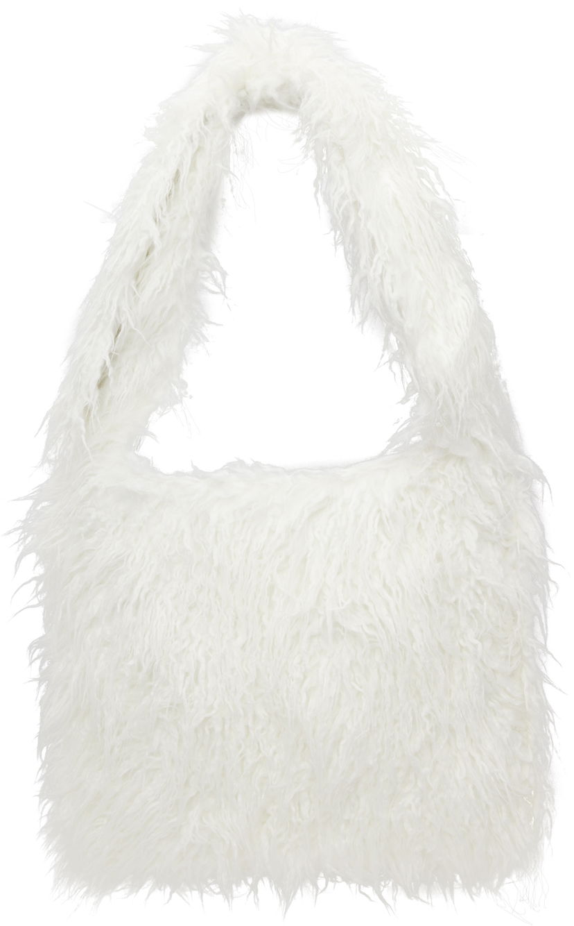 Olkalaukku We11done We11done Faux-Fur Shoulder Bag Valkoinen | WD-AB3-22-473-U-WH